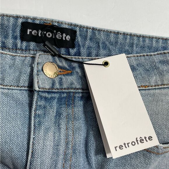 NWT Retrofete Darlinda Mini Micro Denim Jean Skirt Women's Size SMALL - Picture 11 of 12